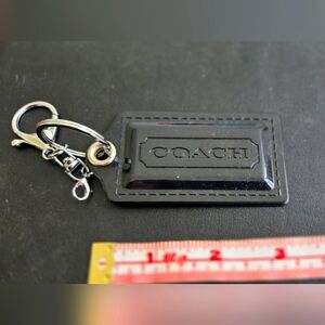 Coach Plastic Purse Hang Tag Keychain Black
